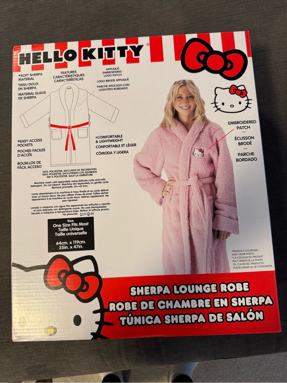 Hello Kitty Pink Sherpa Lounge Robe